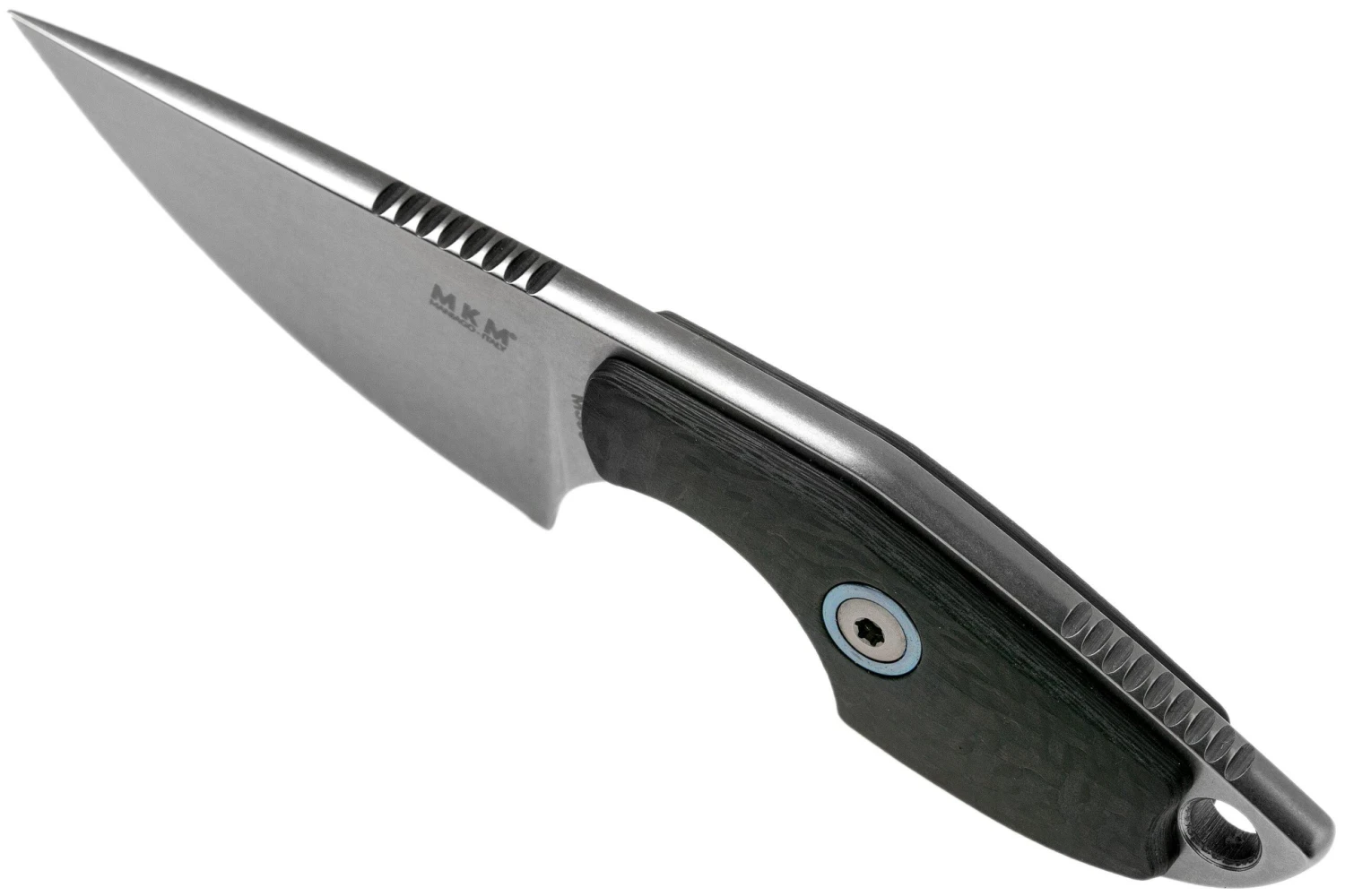 MKM Mikro 1 Drop, Stonewashed Carbon Fiber Couteau De Cou, Jesper Voxnaes Design 6 MKM Mikro 1 Drop, Stonewashed Carbon Fiber Couteau De Cou, Jesper Voxnaes Design – Image 4