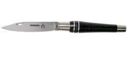 Nontron No. 22 Nickel Silver Turning Ferrule, Marquetry Ebony Aluminium, Double Ferrule NN22DVEBALU Couteau De Poche