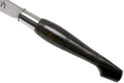 Nontron No. 25 Nickel Silver Turning Ferrule, Marquetry Ebony Aluminium, Double Ferrule NN25DVEBALU Couteau De Poche -Kai Soldes Boutique NN25EB 05 nontron
