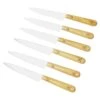 Nontron Traditional Set Of 6 Kitchen Knives, T6OF12RBU Set De 6 Couteaux