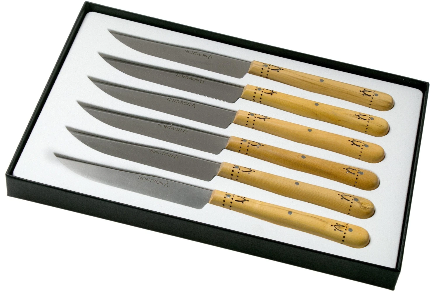 Nontron Traditionnel Set De Couteaux à Steak, 6 Pièces Buis, T6OFRYBU 3 Nontron Traditionnel Set De Couteaux à Steak, 6 Pièces Buis, T6OFRYBU
