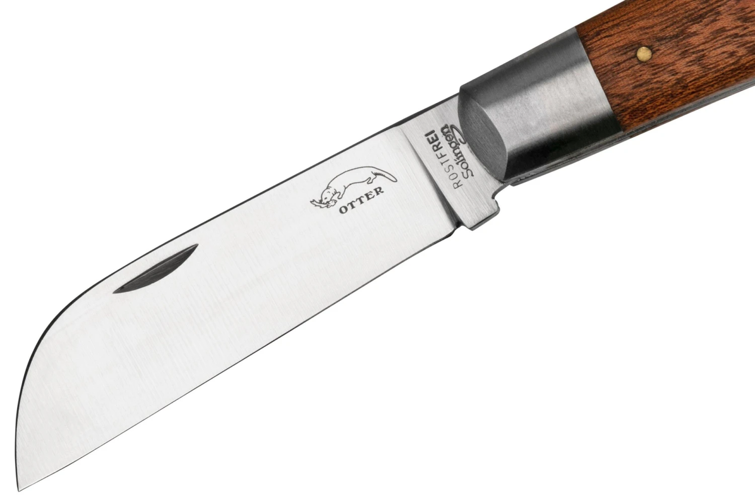 Otter Anchor Knife 173 R Large Stainless, Sapeli, Brass Anchor, Couteau De Poche 5 Otter Anchor Knife 173 R Large Stainless, Sapeli, Brass Anchor, Couteau De Poche – Image 3