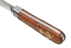 Otter Anchor Knife 174 Small Carbon, Sapeli, Brass Anchor, Couteau De Poche -Kai Soldes Boutique OR174 07 otter