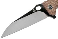 QSP Knife Locust QS117-A Brown Flax Micarta Couteau De Poche -Kai Soldes Boutique QS117 A 03 qsp