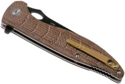 QSP Knife Locust QS117-A Brown Flax Micarta Couteau De Poche -Kai Soldes Boutique QS117 A 04 qsp