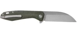 QSP Knife Pelican QS118-E1 Stonewash, Green Micarta Couteau De Poche -Kai Soldes Boutique QS118 E1 02 qsp