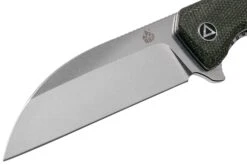 QSP Knife Pelican QS118-E1 Stonewash, Green Micarta Couteau De Poche -Kai Soldes Boutique QS118 E1 03 qsp