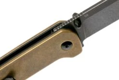 QSP Knife Penguin QS130-G Brass, Blackwashed, Couteau De Poche -Kai Soldes Boutique QS130 G 06 qsp