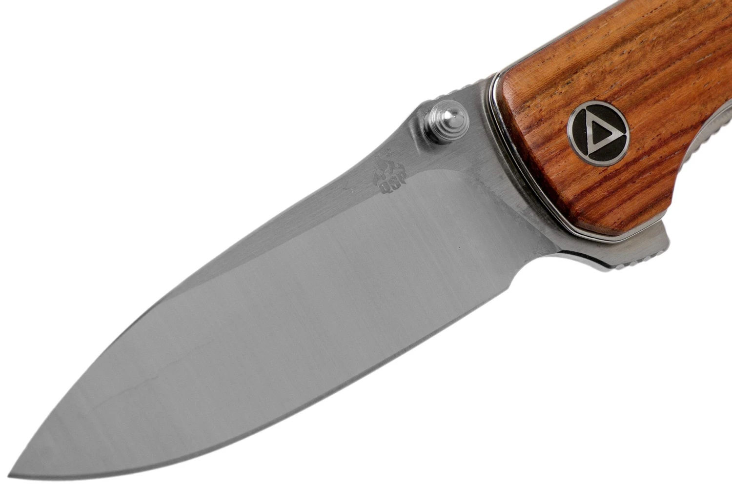 QSP Knife Hawk QS131-O1 Mkuruti Wood, Satin, Couteau De Poche 5 QSP Knife Hawk QS131-O1 Mkuruti Wood, Satin, Couteau De Poche – Image 3