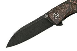 QSP Knife Otter QS140-B2 Blackwashed, Copper Foil Carbonfiber Couteau De Poche -Kai Soldes Boutique QS140 B2 03 qsp