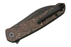 QSP Knife Otter QS140-B2 Blackwashed, Copper Foil Carbonfiber Couteau De Poche -Kai Soldes Boutique QS140 B2 04 qsp