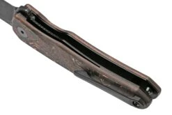 QSP Knife Otter QS140-B2 Blackwashed, Copper Foil Carbonfiber Couteau De Poche -Kai Soldes Boutique QS140 B2 05 qsp