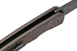 QSP Knife Otter QS140-B2 Blackwashed, Copper Foil Carbonfiber Couteau De Poche -Kai Soldes Boutique QS140 B2 06 qsp