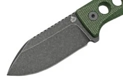 QSP Knife Canary QS141-C2 Blackwashed, Black Green G10, Couteau De Cou -Kai Soldes Boutique QS141 C2 03 qsp