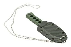 QSP Knife Canary QS141-C2 Blackwashed, Black Green G10, Couteau De Cou -Kai Soldes Boutique QS141 C2 06 qsp