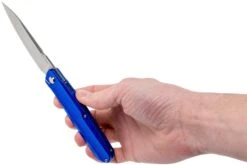 Real Steel G5 Metamorph Frontflipper Mk. II 7838 Intense Blue Couteau De Poche, Ostap Hel Design -Kai Soldes Boutique RL7838 08 real steel knives