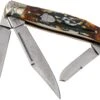 Rough Ryder Stockman Cinnamon Stag RR2160 Damascus Slipjoint Couteau De Poche