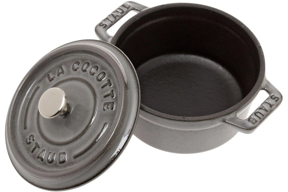 Mini Cocotte Staub 10 Cm, 0,25 L Gris 4 Mini Cocotte Staub 10 Cm, 0,25 L Gris – Image 2