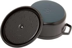 Cocotte Staub 24 Cm, 3,8 L Noir -Kai Soldes Boutique SB1102425 03 staub sb1102425 03