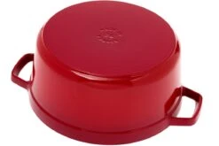 Staub Cocotte 26cm, 5,2L, Rouge Avec Panier Vapeur -Kai Soldes Boutique SB1133806 04 staub sb1133806 04