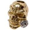 Schmuckatelli Rose Skull Bead 2-Tone Antique Gold/A.Rhodium -Kai Soldes Boutique SER2AG AR 01 schmuckatelli