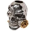 Schmuckatelli Rose Skull Bead 2-Tone Antique Rhodium/A.Gold -Kai Soldes Boutique SER2AR AG 01 schmuckatelli