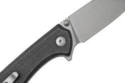 SENCUT Crowley S21012-2 Stonewashed, Black Micarta, Couteau De Poche -Kai Soldes Boutique SES21012 2 05 sencut
