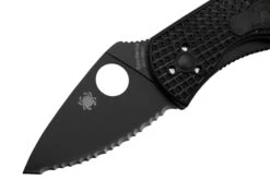 Spyderco Ambitious Lightweight Black C148SBBK Couteau De Poche Dentelé -Kai Soldes Boutique SPC148SBBK 03 spyderco