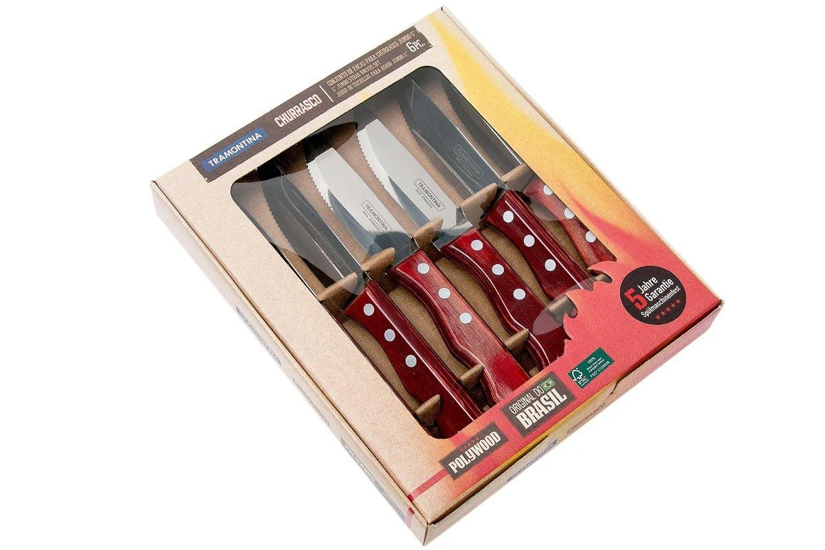 Tramontina Churrasco Set De 6 Couteaux à Steak Jumbo, 29899-164 9 Tramontina Churrasco Set De 6 Couteaux à Steak Jumbo, 29899-164 – Image 7
