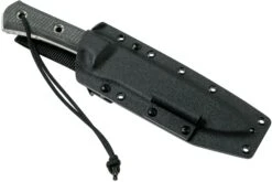 TRC Knives Apocalypse, Elmax, Black Canvas Micarta, Couteau De Survie -Kai Soldes Boutique TI AP MICBK 07 trc knives