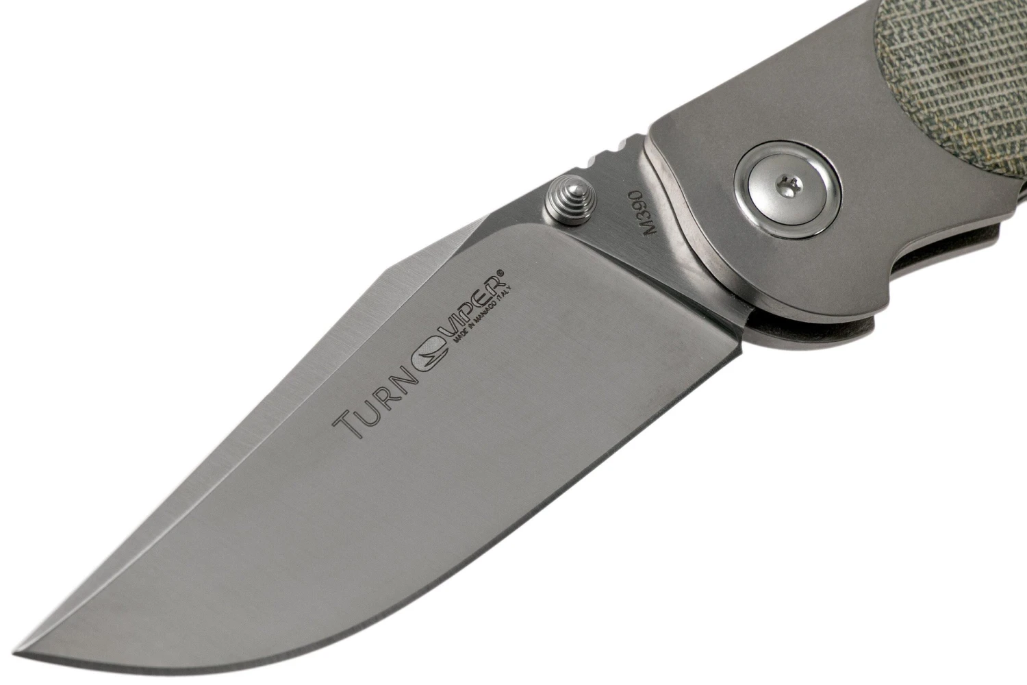 Viper Turn V5986CG Green Canvas Micarta Couteau De Poche, Fabrizio Silvestrelli Design 5 Viper Turn V5986CG Green Canvas Micarta Couteau De Poche, Fabrizio Silvestrelli Design – Image 3