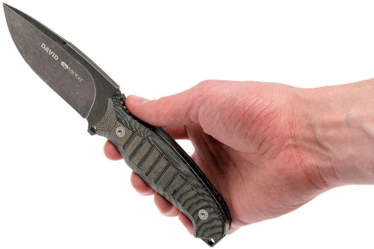 Viper David Evolution 4002ECB D2, Black Micarta, Couteau Fixe 9 Viper David Evolution 4002ECB D2, Black Micarta, Couteau Fixe – Image 7