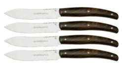 Viper Costata VT7502-04ZI, Set De 4 Couteaux à Steak, Bois De Ziricote