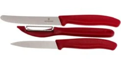 Victorinox SwissClassic Couteaux à Légumes Rouge, Ensemble De 3, 6.7111.31