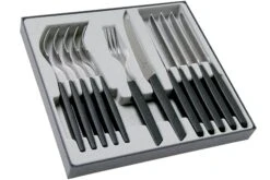 Victorinox Swiss Modern 6.9093.11W.12, Ménagère 12 Pièces Avec Couteau à Tomate, Noir -Kai Soldes Boutique VT6 9093 11W 12 02 victorinox