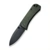 WE Knife Banter 2004J Dark Green Micarta, Black Couteau De Poche, Ben Petersen Design