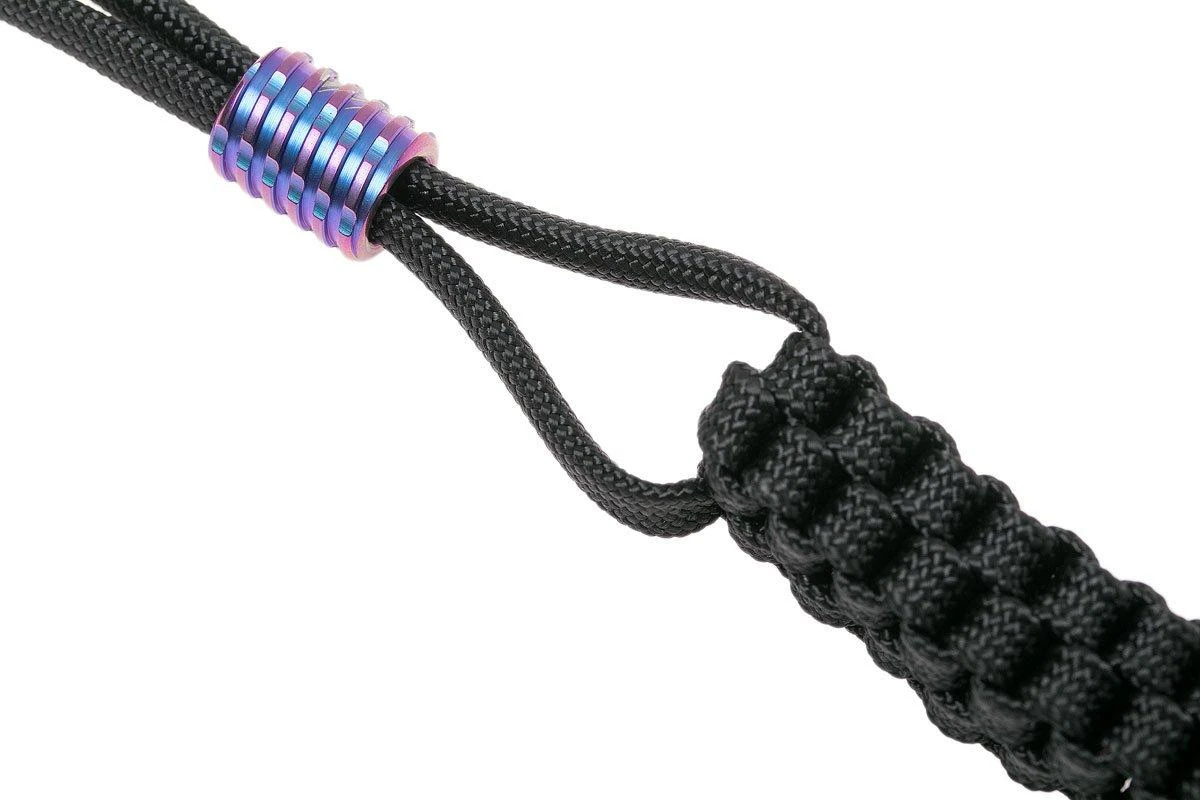 WE Knife A-01B Paracord Lanyard Avec Titanium Bead, Noir 4 WE Knife A-01B Paracord Lanyard Avec Titanium Bead, Noir – Image 2