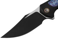 WE Knife Magnetron Black Titanium Flamed Titanium, Black Stonewashed CPM 20CV WE18058-4 Couteau De Poche -Kai Soldes Boutique WKWE18058 4 03 weknife