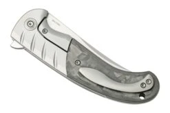 WE Knife Curvaceous WE20012-1 Grey Titanium, Marble Carbonfiber Couteau De Poche, Eric Ochs Design -Kai Soldes Boutique WKWE20012 1 04 we