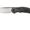 WE Knife Makani WE21048B-2, Grey Titanium, Aluminium Foil Carbonfiber Inlay, CPM 20CV Couteau De Poche