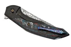 WE Knife Merata, WE22008B-DS1 Limited Edition, Gray Titanium, Heimskringla Damasteel, Couteau De Poche -Kai Soldes Boutique WKWE22008B DS1 07 weknife