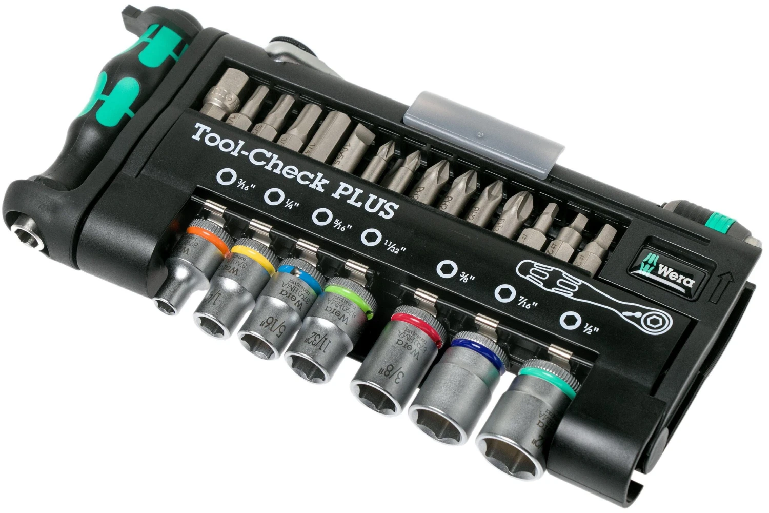 Wera Tool-Check PLUS Imperial, Coffret D'embouts Avec Cliquet, Tailles Américaines 5056491001 3 Wera Tool-Check PLUS Imperial, Coffret D'embouts Avec Cliquet, Tailles Américaines 5056491001