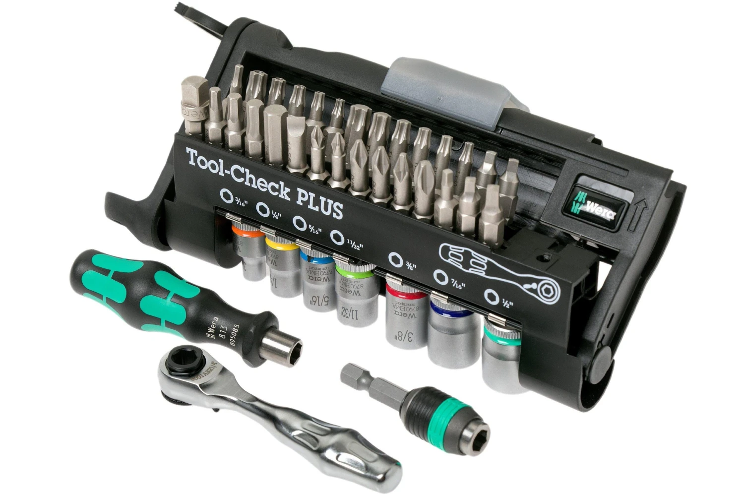 Wera Tool-Check PLUS Imperial, Coffret D'embouts Avec Cliquet, Tailles Américaines 5056491001 4 Wera Tool-Check PLUS Imperial, Coffret D'embouts Avec Cliquet, Tailles Américaines 5056491001 – Image 2