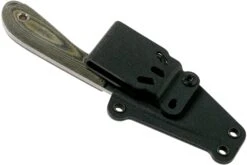 White River Knives M1 Caper Black & OD Linen Micarta Couteau à Lame Fixe, étui Kydex -Kai Soldes Boutique WRCPR LBO 07 white river knives