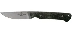 White River Knives Small Game Knife Black Burlap Micarta Couteau De Chasse, Owen Baker Jr. Design