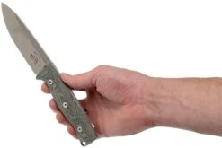 White River Knives Ursus 45 Black & OD Green Linen Micarta Couteau De Bushcraft -Kai Soldes Boutique WRUR45 LBO 06 white river knives