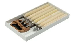 Yoshiharu L-7 Maruichi Couteaux à Bois Japonais, Set De 7 Avec "baren" -Kai Soldes Boutique YSH 026 02 yoshiharu