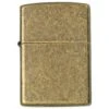 Zippo Flat Bottom Antique Brass 60001567 Bronze, Briquet -Kai Soldes Boutique ZP201FB 000120 01 zippo